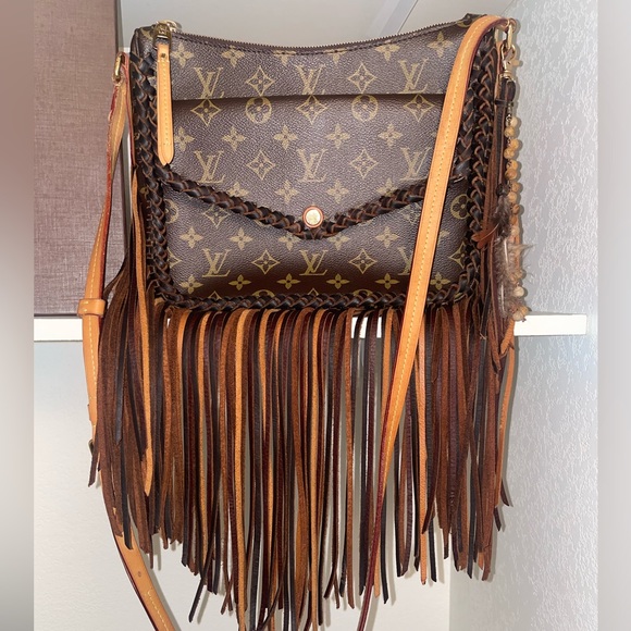 RARE Authentic Louis Vuitton Mabillon Crossbody Shoulder Bag with Fringe & Beads - Picture 7 of 16